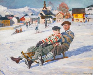 Carol II eller Charles II (1893-1953) Konge af Rumænien og Prins Michael (fremtidig Kong Mihai I, født 1921) - Carol II af Rumænien og Prins Michael af Rumænien af ​​Lakhovsky, Arnold Borisovich (1880-1937), Begyndelsen af ​​1930