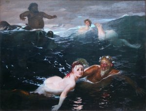 At lege i bølgerne af Arnold Böcklin