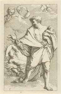 Jupiter og Semele Scene med syndestatuer åbnet til tjeneste for malere, statueholdere osv. (serietitel) af Arnold Houbraken