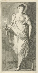 Personificering af lydigheden Brugbarhed (titel på objekt) Enogfyrre stykker, flere Sinne-statuer (serietitel) af Arnold Houbraken