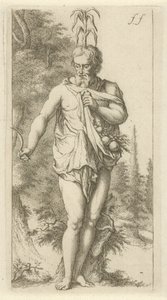 Priapus Scene med syndestatuer åbnet til tjeneste for malere, statueholdere osv. (serietitel) af Arnold Houbraken
