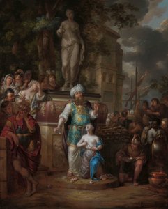 Ofring af Iphigenia af Arnold Houbraken