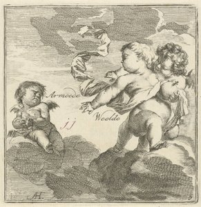 Fantasi om fattigdom og rigdom Poverty Weelde (titel på objekt) Enogfyrre stykker, flere Sinne-statuer (serietitel) af Arnold Houbraken