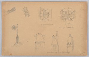 Arkitektoniske detaljer på Bourges af Arnold William Brunner