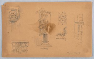 Arkitektoniske detaljer på Nevers af Arnold William Brunner