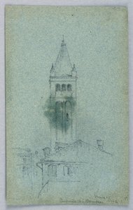 Campanile of St. Barnabas, Venedig af Arnold William Brunner