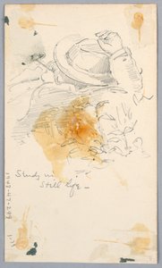 Studie med Stilleben af Arnold William Brunner