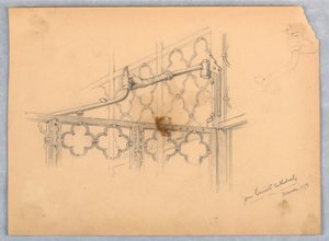 Studie af et hængsel fra Orvieto-katedralen af Arnold William Brunner