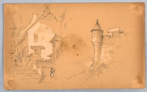 To Skitser ved Mont. St. Michel af Arnold William Brunner