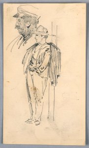 To skitser af mænd af Arnold William Brunner