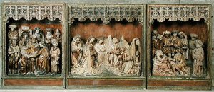 Altertavle, fra Kalkar, Nedre Rhinen, ca. 1483 (polykromt træ) af Arnt von Zwolle