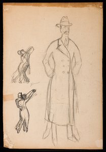 Dancers (blandede medier på karton)