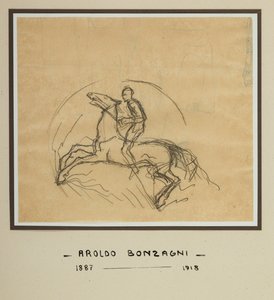 Ridder (blyant på papir) af Aroldo Bonzagni