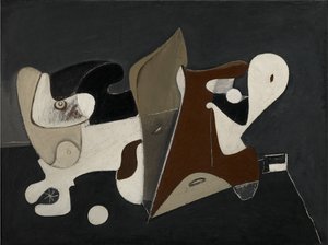 Nighttime, Enigma and Nostalgia, ca. 1933-34 (olie på lærred monteret på panel)