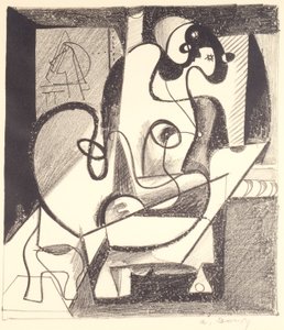 Maler og model (Skabelseskammeret) af Arshile Gorky
