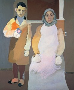 Kunstneren og hans mor, ca 1926-1936, af Arshile Gorky (1904-1948), olie på lærred