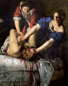 Judith og Holofernes (panel) af Artemisia Gentileschi