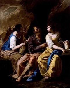 Lot og hans døtre, ca 1635-1637. af Artemisia Gentileschi