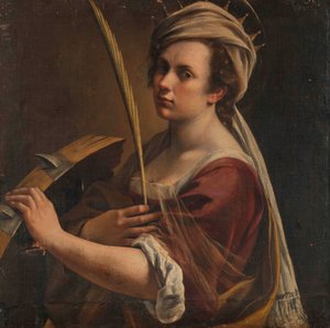 Selvportræt som den hellige Katarina af Alexandria af Artemisia Gentileschi