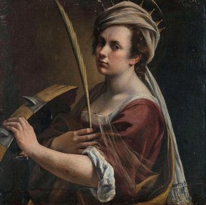 Selvportræt som den hellige Katarina af Alexandria af Artemisia Gentileschi