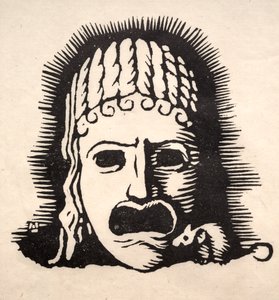 Græsk maske med mus af Arthur Allen Lewis