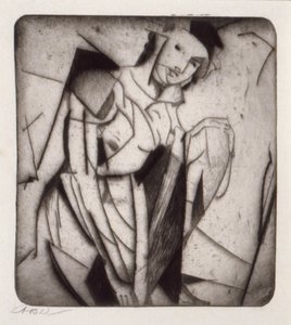 Figur i glas af Arthur B. Davies