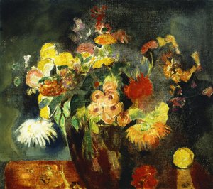 Vase med blomster af Arthur Beecher Carles