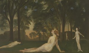 Sommerens korridor, ca. 1910 (olie på lærred) af Arthur Bowen Davies