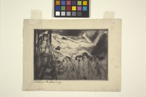 Guiding Spirit (ætsning og roulette) af Arthur Bowen Davies