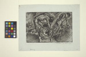 Opstand (ætsning og akvatinte) af Arthur Bowen Davies