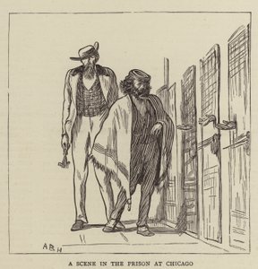 En scene i fængslet i Chicago af Arthur Boyd Houghton