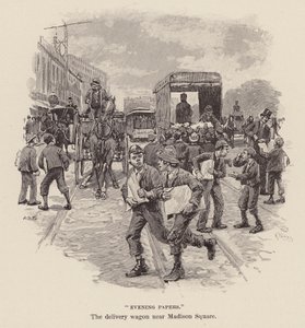 "Aftenaviser" (kobberstik) af Arthur Burdett Frost
