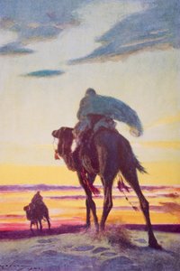 The Flight of Muhammad to Medina, illustration fra 