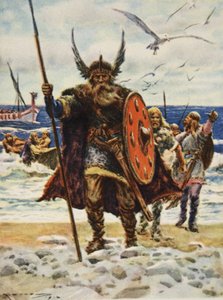 The Landing of the Vikings, illustration fra 