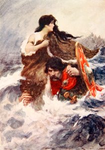 Historien om Deirdre (farve litho)