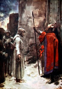 Henrik IV af Tyskland uden for portene til Canossa, Italien, 1077 1913