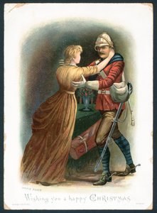 Home Again - Julehilsenskort (chromolitho)