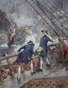 Hawke, illustration fra Drakes Drum and Other Songs of the Sea af Henry Newbolt (1862-1938) pub. 1905 af Arthur David McCormick
