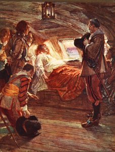 The Death of Admiral Blake (1599-1657) illustration fra 