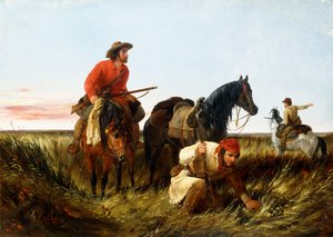 Trappers følger sporet: At Fault, 1851 af Arthur Fitzwilliam Tait