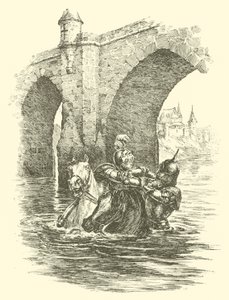 Sir Artegalls eventyr, Saracens bro (gravering) af Arthur George Walker