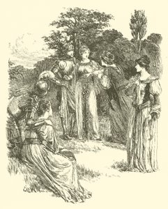 The Legend Of Britomart, The Golden Girdle Awarded (gravering) af Arthur George Walker