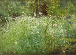 Oxeye Daisies and Irises, 1920 af Arthur Hacker