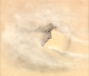 Peter Pan, eller dreng i månen, ca. 1910 (blyant, pen og blæk, wc på papir)