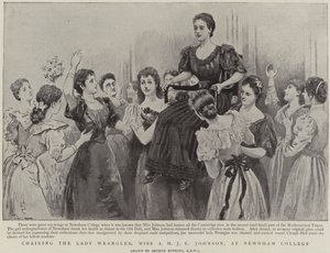 Formand for Lady Wrangler, Miss A M J E Johnson, på Newnham College, Cambridge