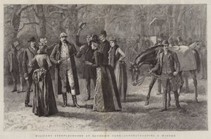 Militære steeplechases i Sandown Park, lykønsker en vinder