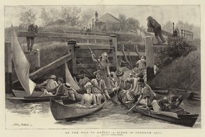 På vej til Henley, en scene i Cookham Lock