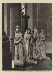 Rom, processionen af Ammantate (ægteskabskandidater) ved Peterskirken af Arthur Hopkins
