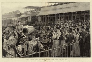 Royal Ascot, indhegningen før kapløbet om pokalen af Arthur Hopkins