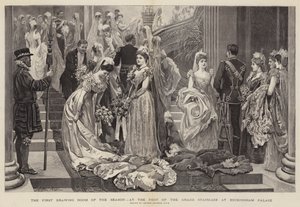 Sæsonens første sal, ved foden af den store trappe på Buckingham Palace af Arthur Hopkins